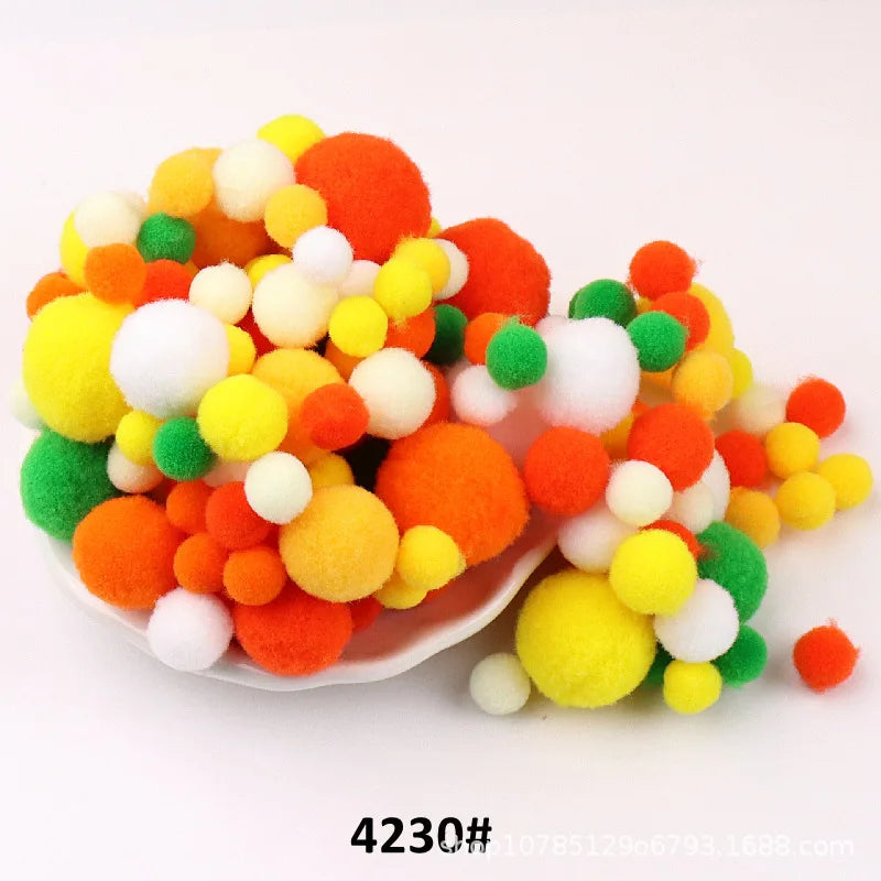 Multi Size Mix Colors Pompoms