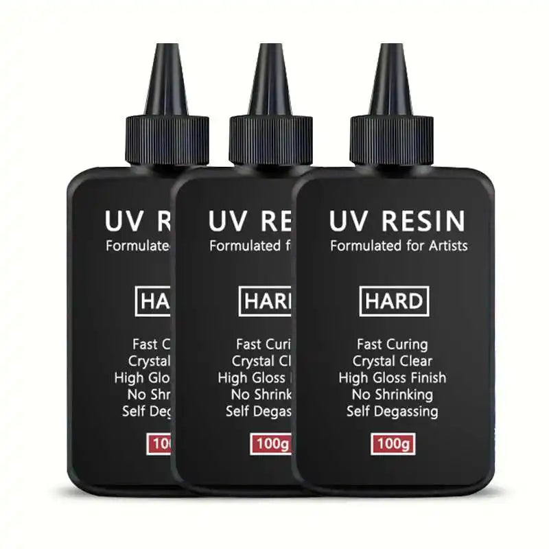 UV Resin-100/500g  Crystal Clear Ultraviolet Curing UV Resin Kit with Light for Jewelry Making