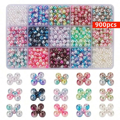 1440/900pcs 6mm Round Beads - 24/15 colors comes in a plastic case
