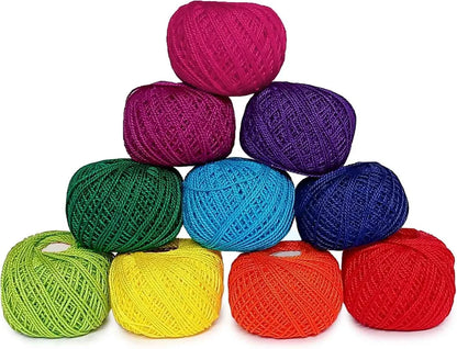 Cotton Crochet Yarn - 10 pcs, 10g Each, 100g each package - Perfect for Crafting