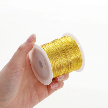 18K Gold Plated Copper Wire For Jewelry Making - 0.7mm x 5meters