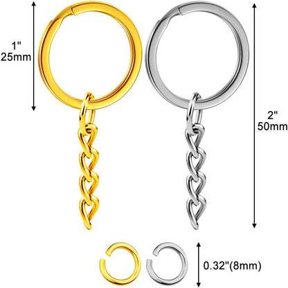30 PCS Flat Key Chain Rings
