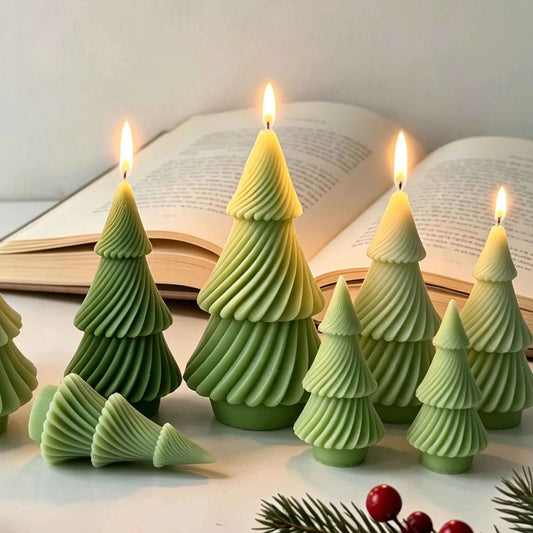 Origami Christmas Tree Silicone Candle Mold – 3 Sizes for Wax, Resin and Plaster