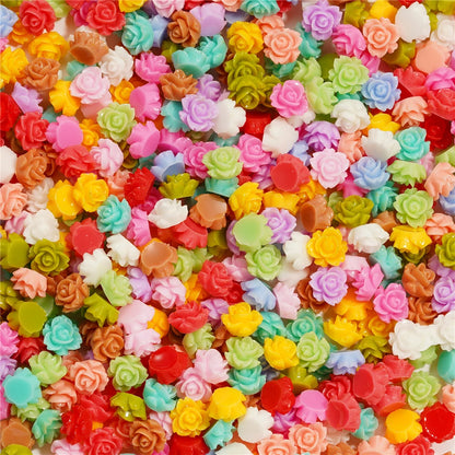 Mixed Flowers Resin Fillings for Jewelry Making - 100Pcs 6mm