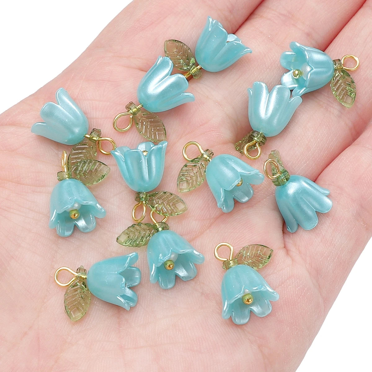 10 Pcs Acrylic Lily of the Valley Flower Bud Beads