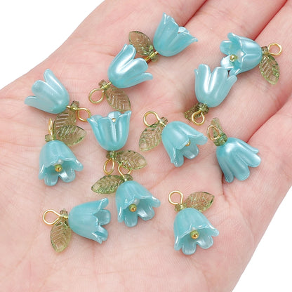 10 Pcs Acrylic Lily of the Valley Flower Bud Beads