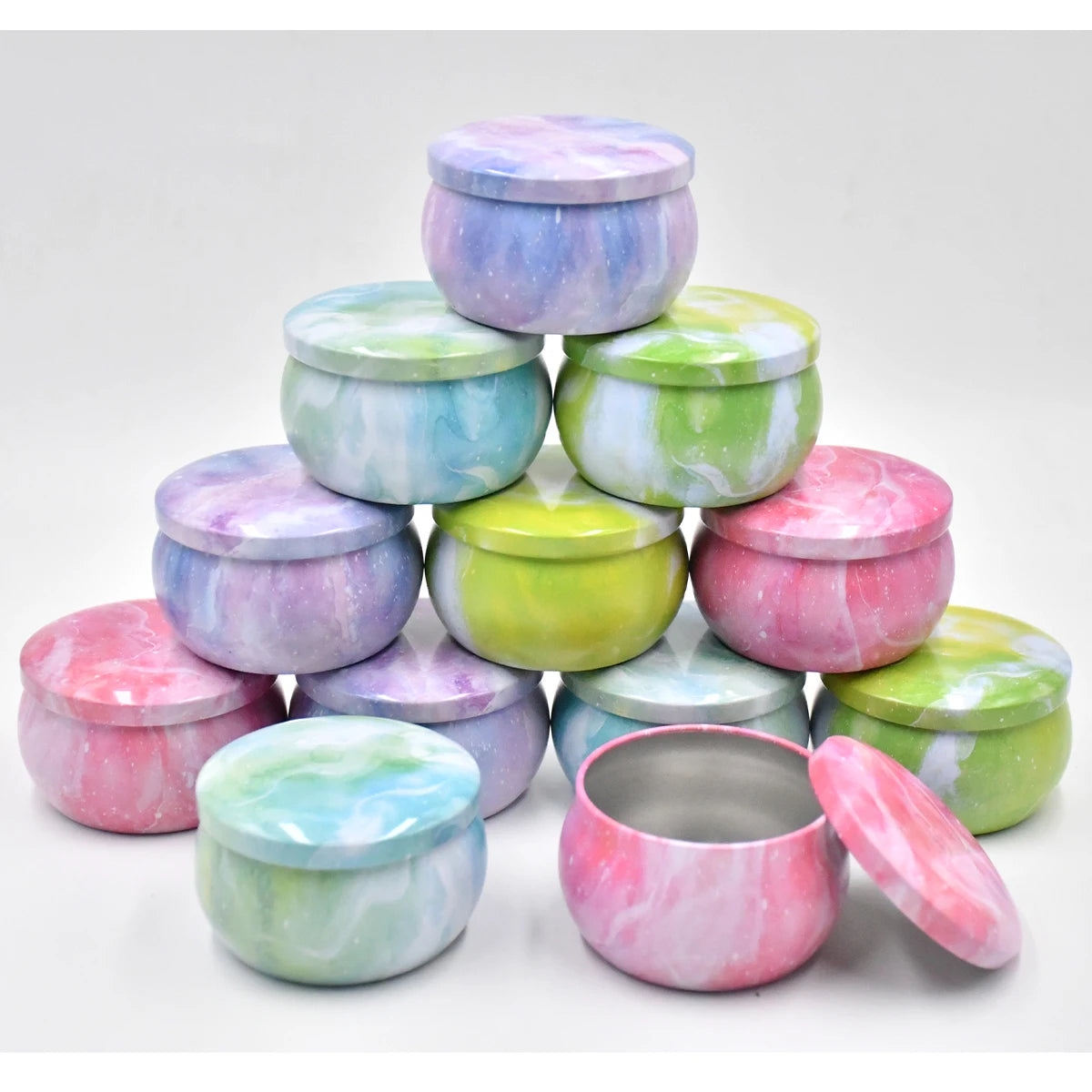 12pcs Empty Candle Tins, 4oz for Candle Making