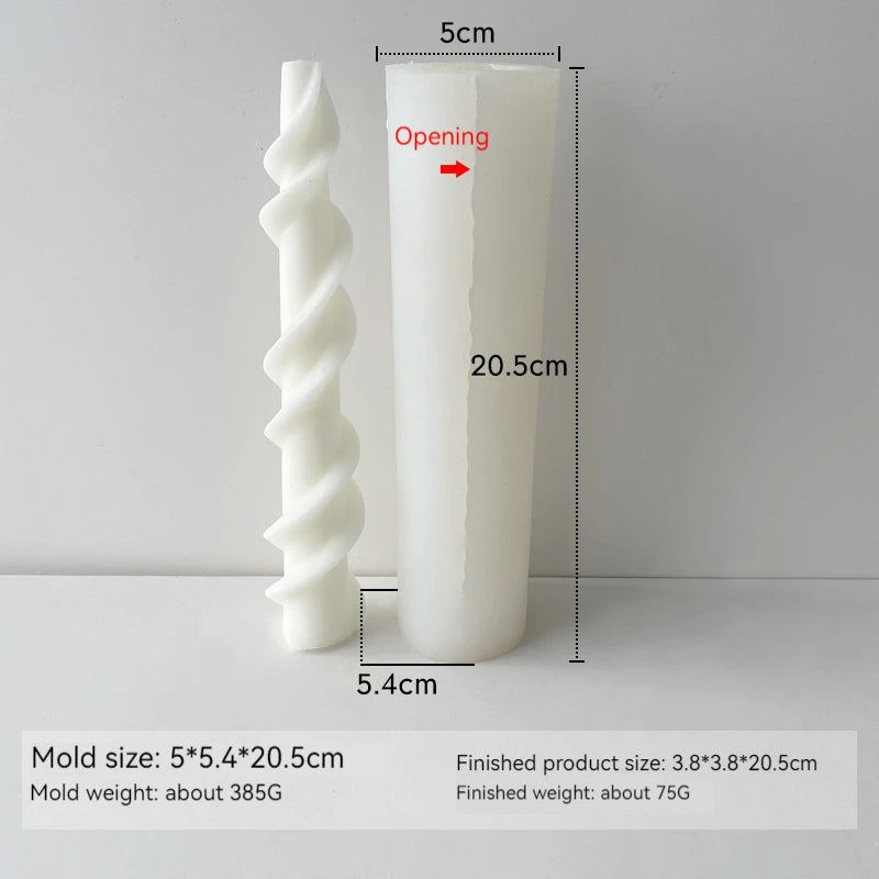 Taper Silicone Molds for Candle Making: 16  Styles - 1 option for a 61 meter Roll of Cotton Wick