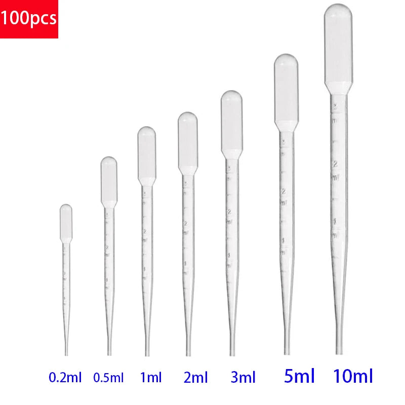 100 Pieces of Disposable Plastic Pipettes  Liquid Dropper - Perfect for adding resin into small molds