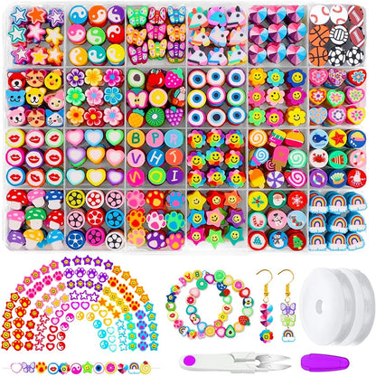 Polymer Clay Beads Kit - 24 Styles for Bracelet and Necklaces