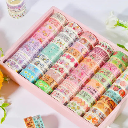 60 PCS Set Washi Tape: 1.5cm Adhesive Decorative Tape for Scrapbooking, Craft Projects