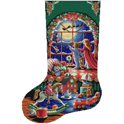 Christmas Stocking Cross Stitch Kits: 11, 14, or 16 CT