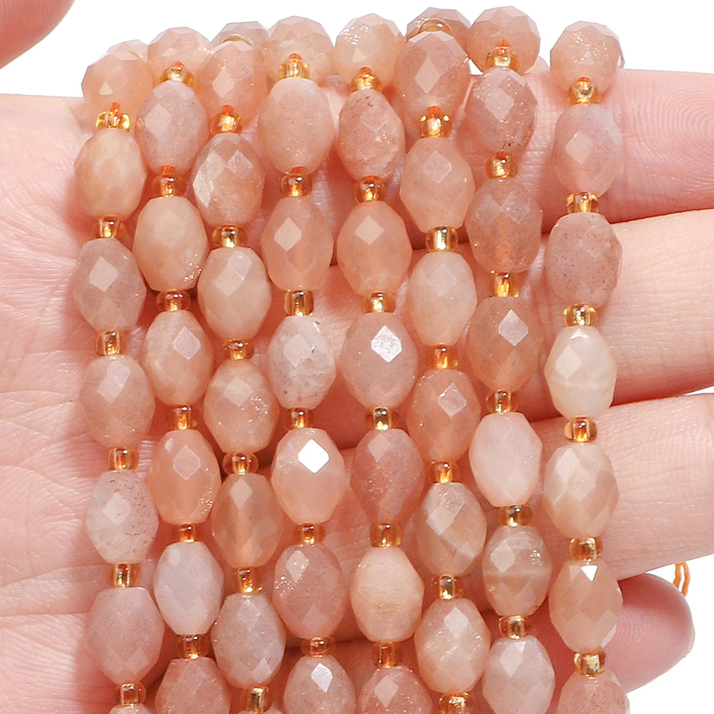 AAA Faceted Natural Colored, Quartz, Oval Shaped Beads