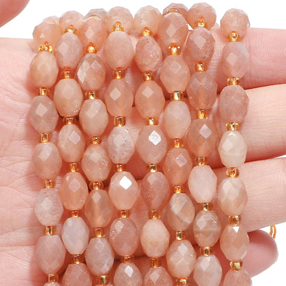 AAA Faceted Natural Colored, Quartz, Oval Shaped Beads