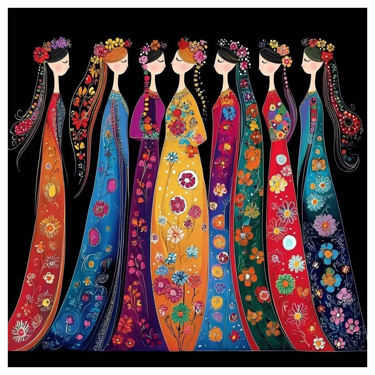 A group of Women Dressed in their Finest - Cross Stitch Kit