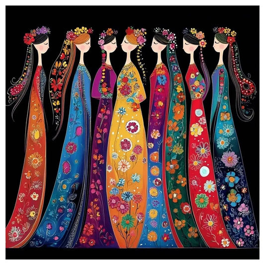 A group of Women Dressed in their Finest - Cross Stitch Kit