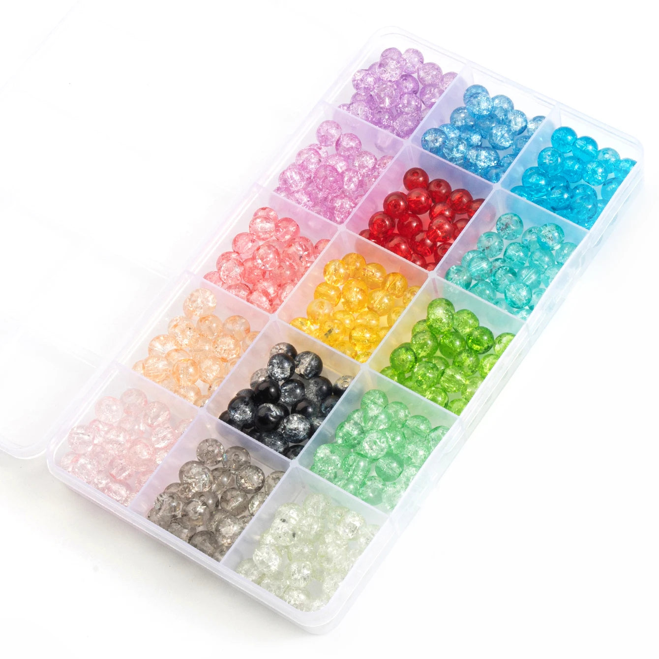 28 Colors - 8mm Round Crystal Beads with 1mm holes - Variety of Colors and Kits