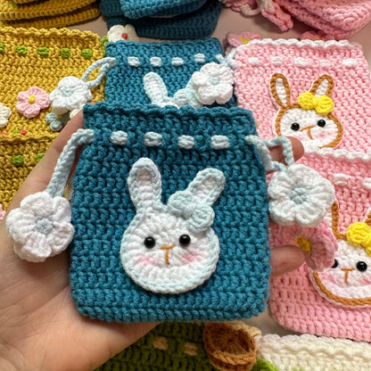 Crocheted Draw-stringed Pouch