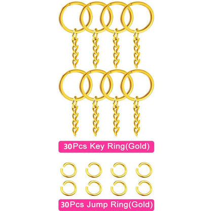 30 PCS Flat Key Chain Rings
