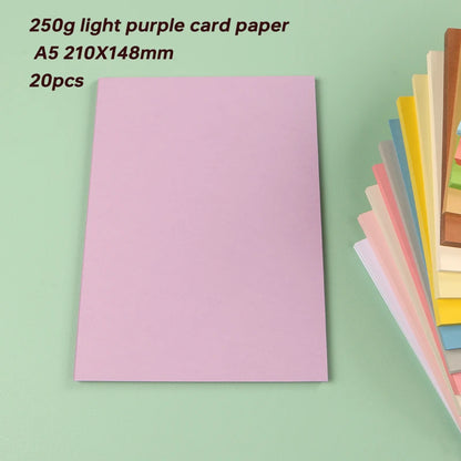 20 Pieces of Card Stock Colored Paper for Scrapbooking