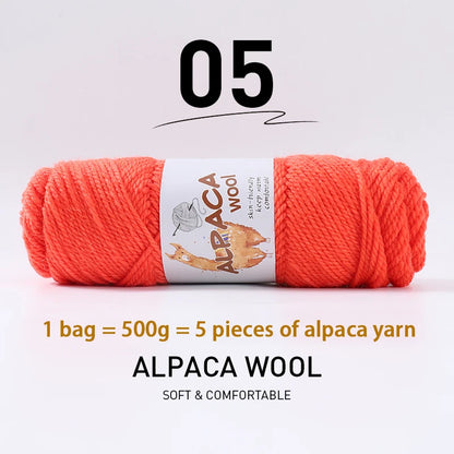 500g (5 pieces) High-Quality Alpaca Wool