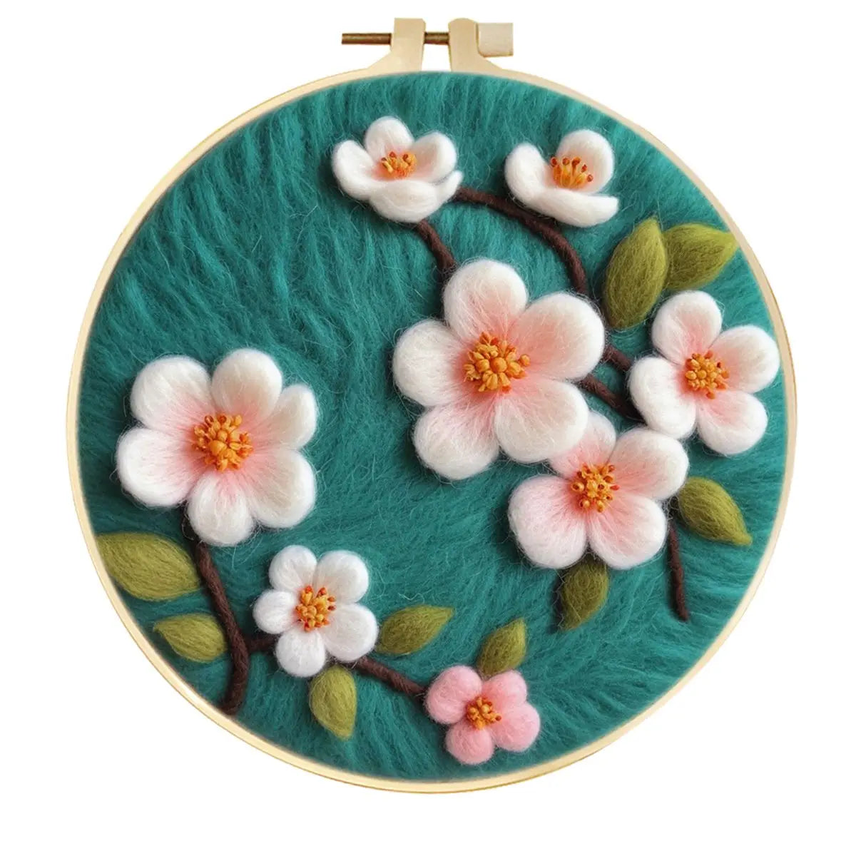 Wool Needle Felting Kits of Flowers with Frame