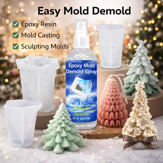 Mold Release Spray with Brush, Non-Stick for Epoxy Resin & Candles, Easy Demolding, Extends Mold Life – Jewelry Casting Supplies