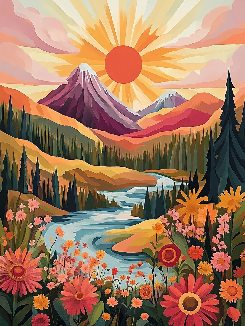 Impressionistic Mountain Landscapes - Painting By Numbers