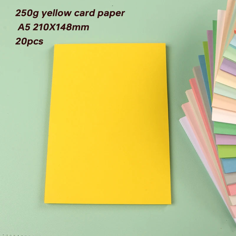 Yellow card stock paper A5 250g