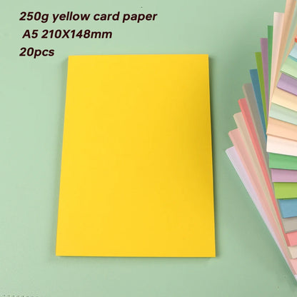 20 Pieces of Card Stock Colored Paper for Scrapbooking