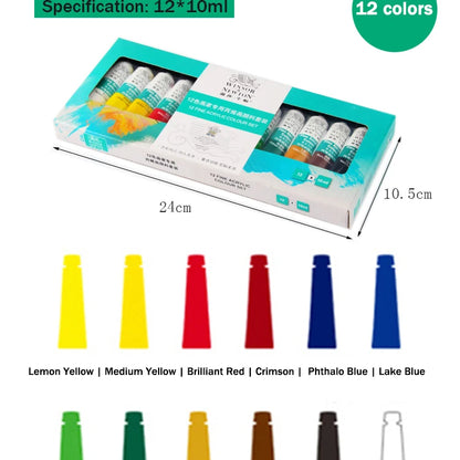 WINSOR & NEWTON Professional Acrylic Paint Sets: 12, 18. 24, or 36 tubes each 10ml