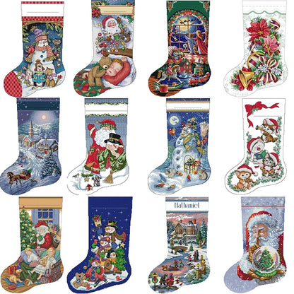 Christmas Stocking Cross Stitch Kits: 11, 14, or 16 CT