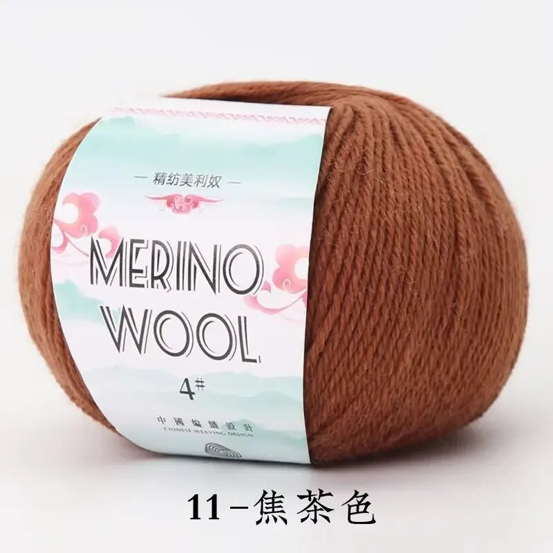 Burnt Orange 50g ball of Merino Wool 