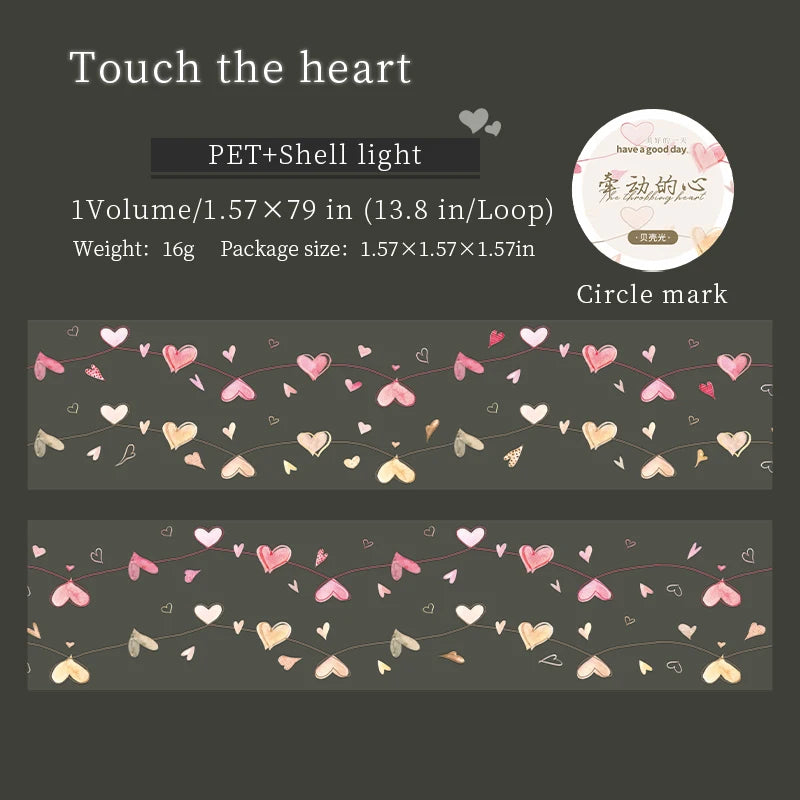 40mmx2m Decoration Adhesive Heart Tape