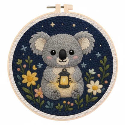Animal Punch Needle Kits - for Kids and Beginners - 20x20cm