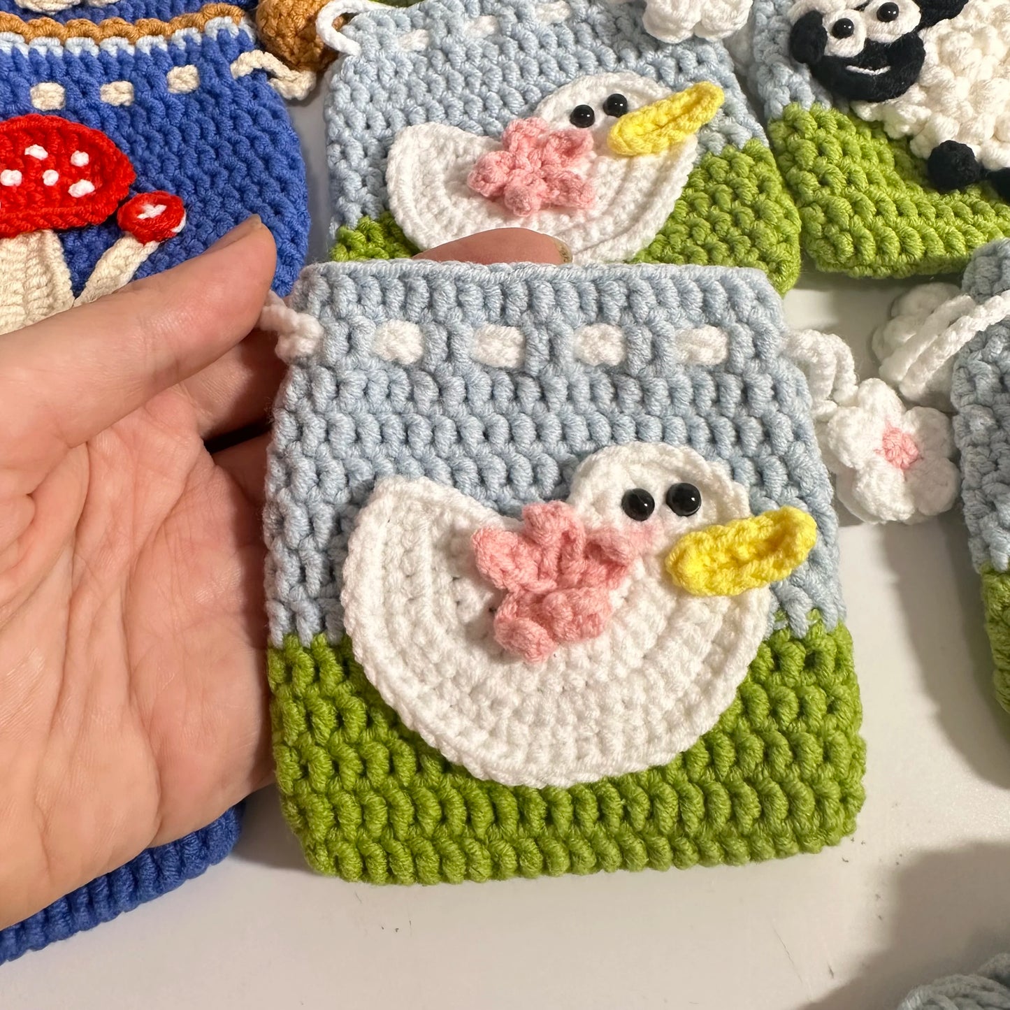 Crocheted Draw-stringed Pouch