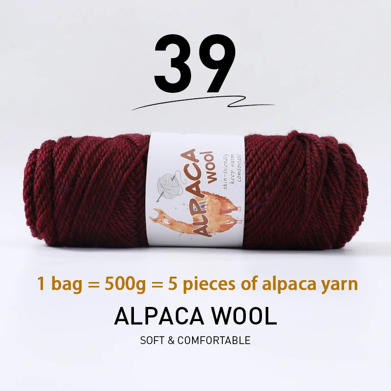 500g (5 pieces) High-Quality Alpaca Wool