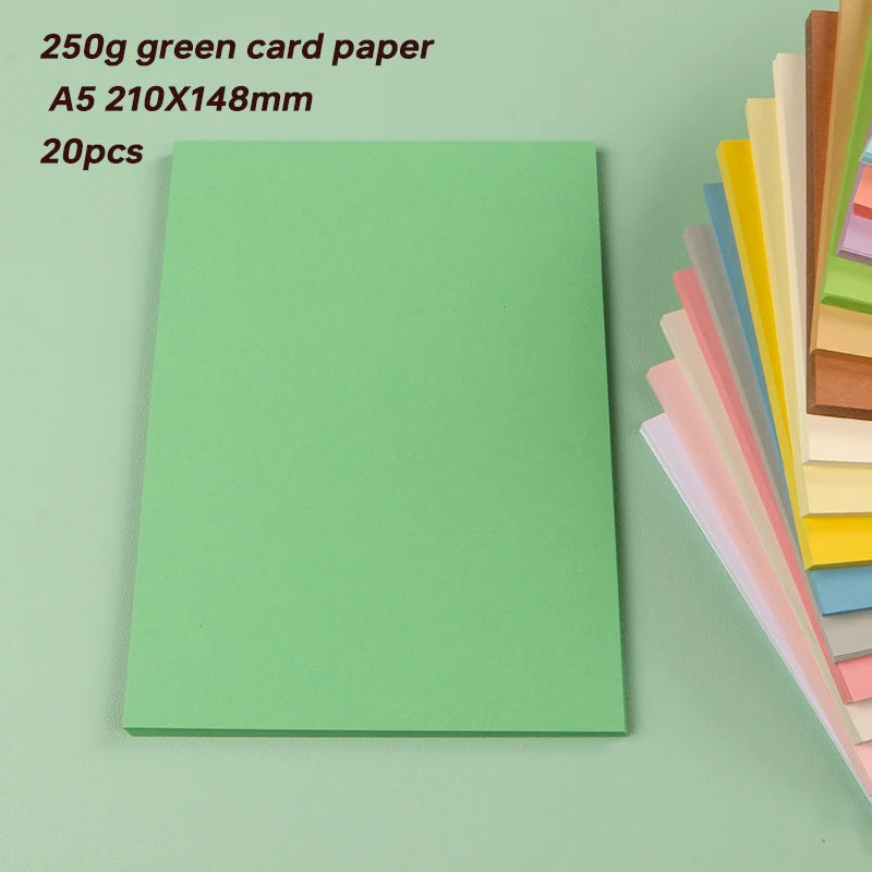 20 Pieces of Card Stock Colored Paper for Scrapbooking