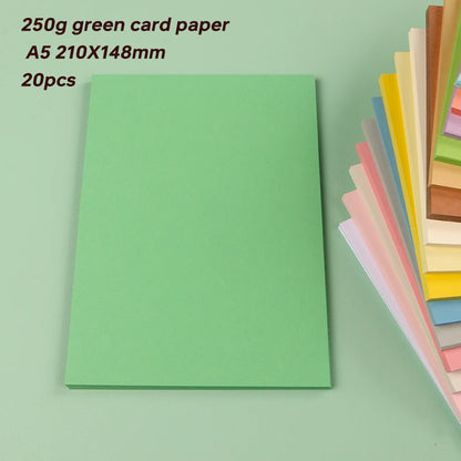 20 Pieces of Card Stock Colored Paper for Scrapbooking