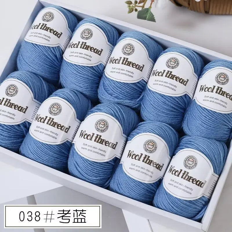500g Box Set of Skin-friendly 4ply Merino Wool Yarn