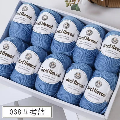 500g Box Set of Skin-friendly 4ply Merino Wool Yarn