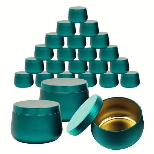 24-Pack Candle Holders with Lids, 4oz or 8oz Round Sealed Jars