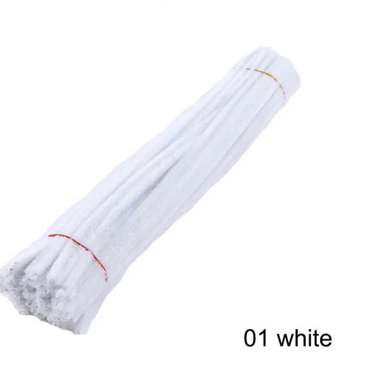 50pcs Colorful Chenille Stems Pipe Cleaners - Choose mixed or individual colors
