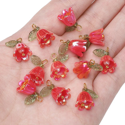 10 Pcs Acrylic Lily of the Valley Flower Bud Beads
