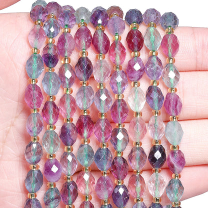 AAA Faceted Natural Colored, Quartz, Oval Shaped Beads