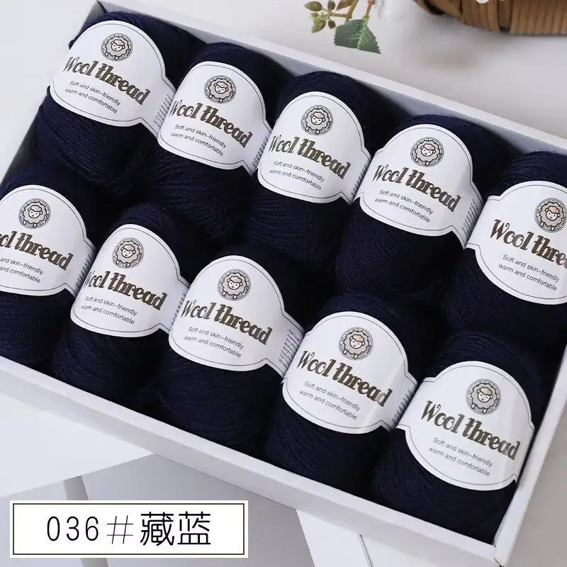 500g Box Set of Skin-friendly 4ply Merino Wool Yarn