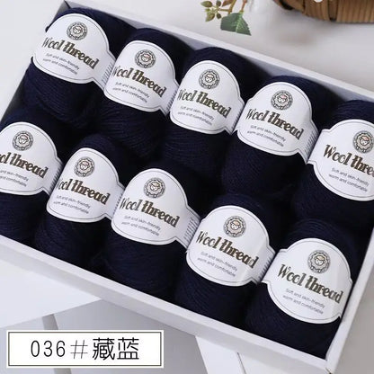 500g Box Set of Skin-friendly 4ply Merino Wool Yarn