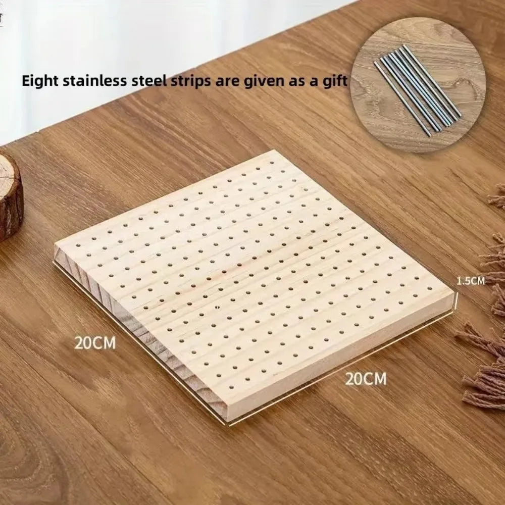 Wooden Crochet Block Plate Reusable