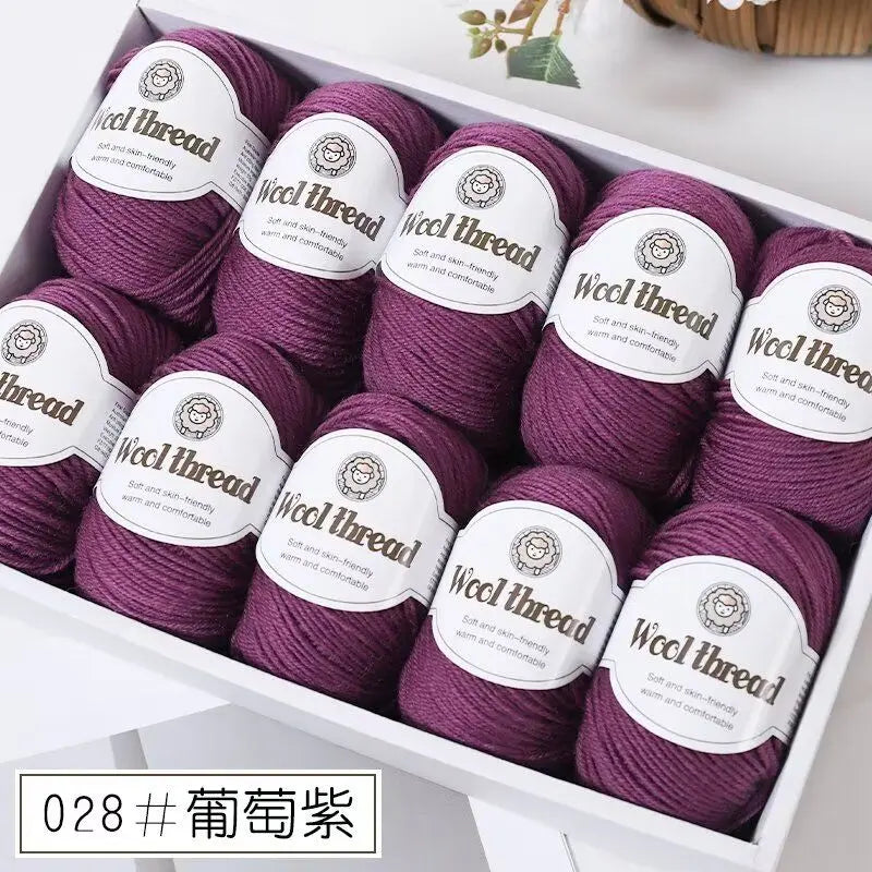 500g Box Set of Skin-friendly 4ply Merino Wool Yarn