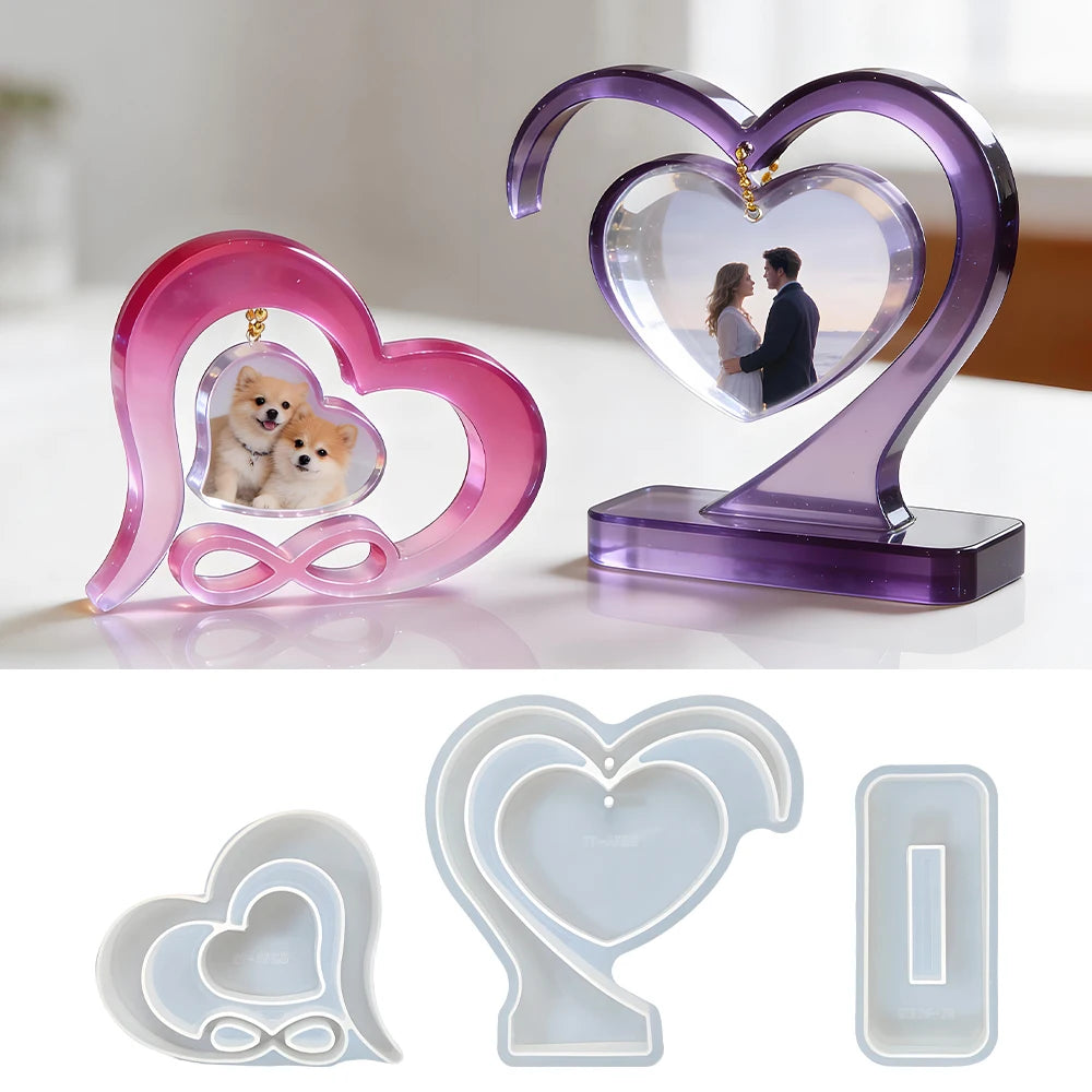 Heart Shaped Silicone Mold with Stand